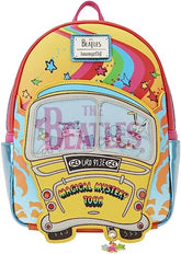 LOUNGEFLY The Beatles Magical Mystery Tour Bus Lenticular Double Strap Shoulder Bag