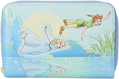LOUNGEFLY Peter Pan You Can Fly Glow Zip Around Wallet