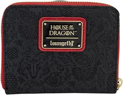 LOUNGEFLY House of the Dragon All Over Print House Targaryen Sigil Zip Around Wallet