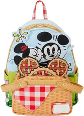 LOUNGEFLY Disney Mickey and Friends Picnic Basket Mini Backpack with Coin Bag