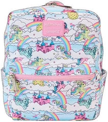 LOUNGEFLY MLP Sky Scene All-Over Print Nylon Square Mini Backpack
