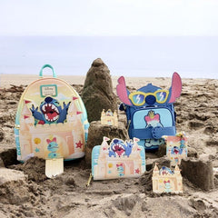 LOUNGEFLY Disney Stitch Sandcastle Beach Surprise Zip-Around Wallet