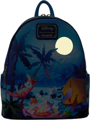 LOUNGEFLY Disney Stitch Camping Cuties Glow Mini Backpack