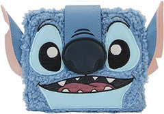LOUNGEFLY Stitch Plush Sherpa Bifold Wallet