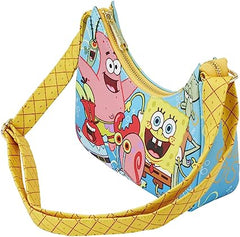 LOUNGEFLY Nickelodeon SpongeBob SquarePants Group Shot Crossbody Bag
