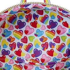 LOUNGEFLY Lisa Frank Rainbow Heart Double Strap Shoulder Bag with Waist Bag