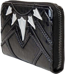 LOUNGEFLY Marvel Shine Black Panther Cosplay Zip-Around Wallet