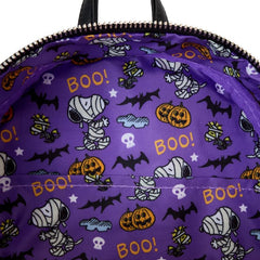 LOUNGEFLY Peanuts Snoopy Mummy Glow Mini Backpack