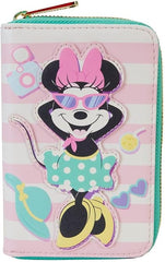 LOUNGEFLY Disney Minnie Mouse Vacation Poolside Zip Around Wallet