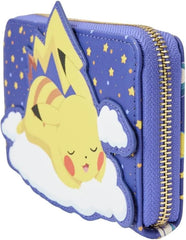 LOUNGEFLY Pokemon Sleeping Pikachu and Friends Zip Around Wallet