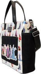 LOUNGEFLY Disney Villains AOP Convertible Backpack & Tote Bag
