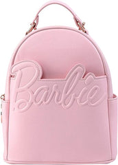 LOUNGEFLY Barbie Rose Gold Logo Convertible Backpack: Chic Style on the Go!