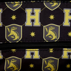 LOUNGEFLY Harry Potter Hufflepuff Patch Varsity Plaid Crossbody Bag