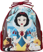 LOUNGEFLY Disney Snow White Classic Apple Quilted Velvet Double Strap Shoulder Bag