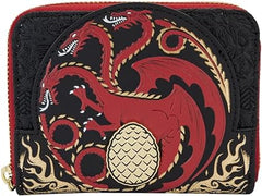 LOUNGEFLY House of the Dragon All Over Print House Targaryen Sigil Zip Around Wallet