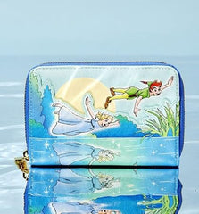 LOUNGEFLY Peter Pan You Can Fly Glow Zip Around Wallet
