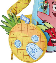 LOUNGEFLY Nickelodeon SpongeBob SquarePants Group Shot Crossbody Bag