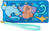LOUNGEFLY Disney Aladdin Jasmine Lenticular Zip Around Wristlet Wallet