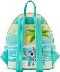 LOUNGEFLY Disney Stitch Sandcastle Beach Surprise Mini Backpack