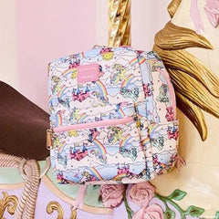 LOUNGEFLY MLP Sky Scene All-Over Print Nylon Square Mini Backpack