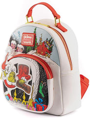 LOUNGEFLY Dr. Seuss The Grinch Chimney Thief Adult Womens Double Strap Shoulder Bag Purse