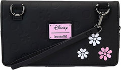 LOUNGEFLY Disney Minnie Floral Rock The Dots Clutch Crossbody Bag