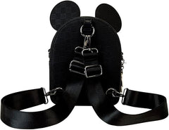 LOUNGEFLY Mickey Mouse Checkered Texture Convertible Mini Backpack & Crossbody Bag
