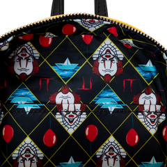 LOUNGEFLY IT Pennywise Raincoat Cosplay Glow Mini Backpack