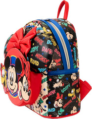 LOUNGEFLY Disney Mickey and Friends Classic Ear Holder Mini Backpack Combo