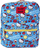 LOUNGEFLY Sanrio Hello Kitty 50th Anniversary All Over Print Square Nylon Mini Backpack