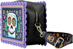 LOUNGEFLY Coco Miguel Calavera Floral Skull Crossbody Bag
