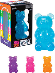 Schylling NeeDoh Gummy Bear - Sensory Fidget Toy with Jelly-Like Filling - 3.5" Tall - Colors May Vary (Pack of 1)
