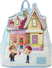 LOUNGEFLY Disney Pixar Up House Holiday Light Up Mini Backpack