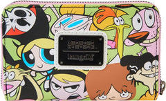 LOUNGEFLY Cartoon Network Retro Collage Zip Around Wallet