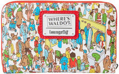 LOUNGEFLY Where's Waldo Allover Print Zip Around Wallet