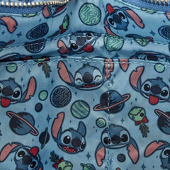 LOUNGEFLY Disney Stitch Plush Sherpa Tote Bag With Coin Bag