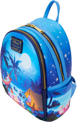 LOUNGEFLY Disney Stitch Camping Cuties Glow Mini Backpack