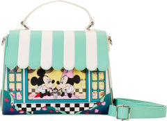 LOUNGEFLY Mickey & Minnie Date Night Diner Crossbody Purse Disney