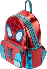LOUNGEFLY Marvel Metallic Spider-Man Cosplay Mini Backpack