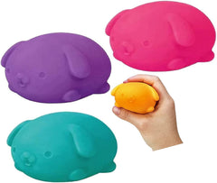Schylling Nee Doh Funky Pup...Groovy Glob! Squishy, Squeezy, Stretchy Stress Fidget Balls Gift Set Party Bundle - 3 Pack (Assorted)