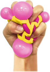 Schylling Atomic Nee Doh...Groovy Glob! Squishy, Squeezy, Stretchy Stress Fidget Balls Blue, Yellow & Pink Complete Gift Set Party Bundle - 3 Pack