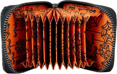 LOUNGEFLY Minnie Mouse Spider Glow Accordion Wallet