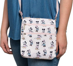 Loungefly Disney Passport Mickey Minnie Mouse Pink Crossbody Bag