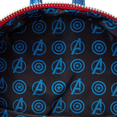 LOUNGEFLY Marvel Shine Captain America Double Strap Shoulder Bag
