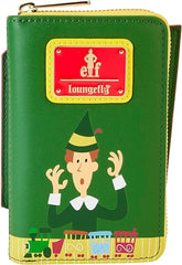 LOUNGEFLY Elf 20th Anniversary Cosplay Lenticular Zip Around Wallet
