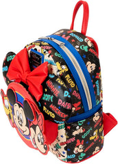 LOUNGEFLY Disney Mickey and Friends Classic Ear Holder Mini Backpack Combo