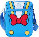 LOUNGEFLY Disney Donald Duck 90th Anniversary Cosplay Nylon Passport Crossbody Bag, Blue
