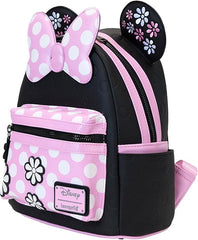 LOUNGEFLY Disney Minnie Floral Rock The Dots Mini Backpack