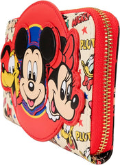LOUNGEFLY Disney Mickey and Friends Classic Zip Around Wallet
