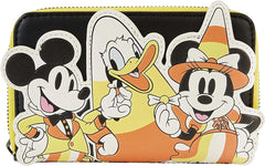 LOUNGEFLY Disney Mickey and Friends Candy Corn Zip Around Wallet